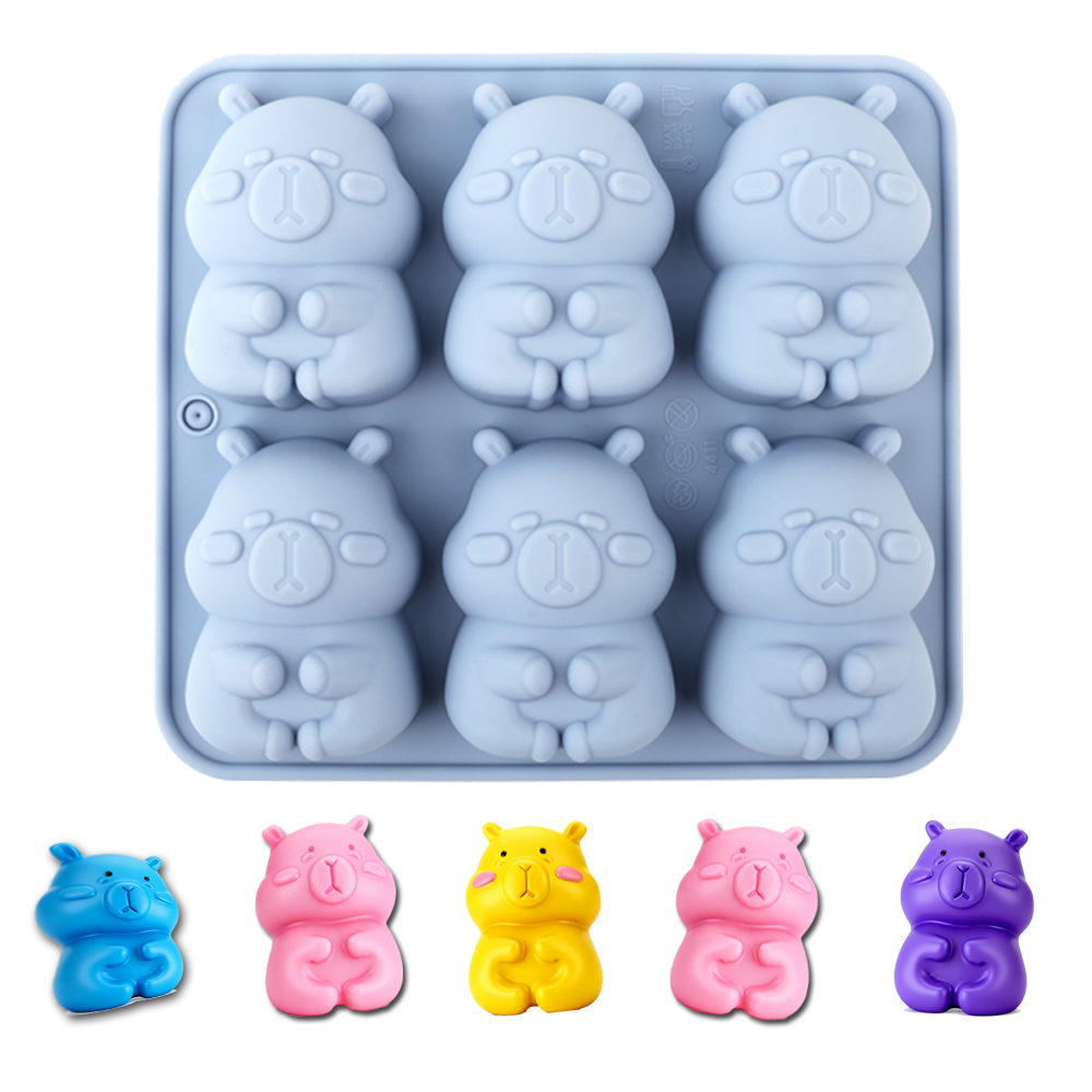 Candle Making Tutorial - 1 แม่พิมพ์ซิลิโคนรูปคาปิบาราสุดน่ารัก เหมาะสำหรับทำช็อกโกแลต เค้ก พุดดิ้ง เยลลี่