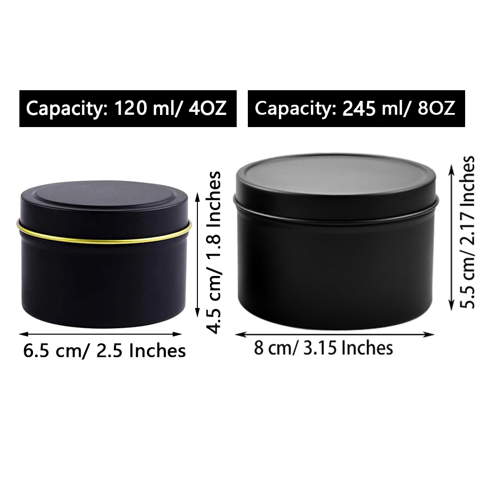 กระป๋องเทียนขนาด 4 ออนซ์/8 ออน - Tin Container Lid บทวิจารณ์และราคา
