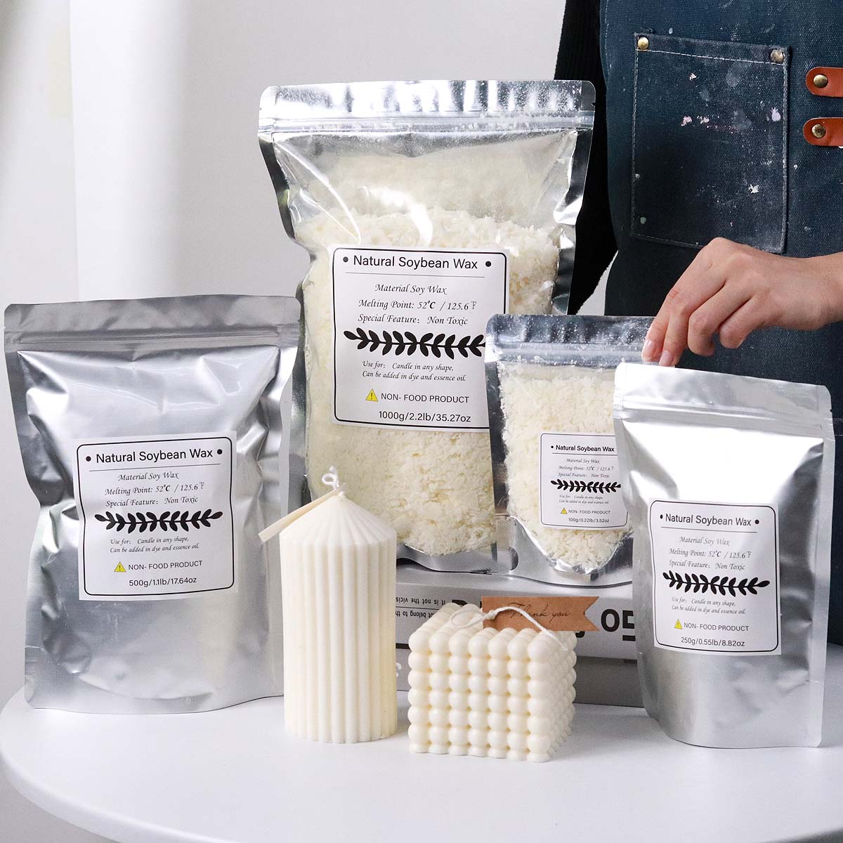 100/250/500/1000g ขี้ผึ้งถั่วเ - Candle Making Kits บทวิจารณ์และราคา